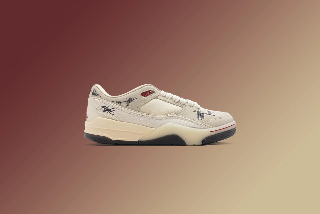 Air Jordan x Téla Womens Flight Court SP Crèpe Coconut Milk Varsity Red Muslin