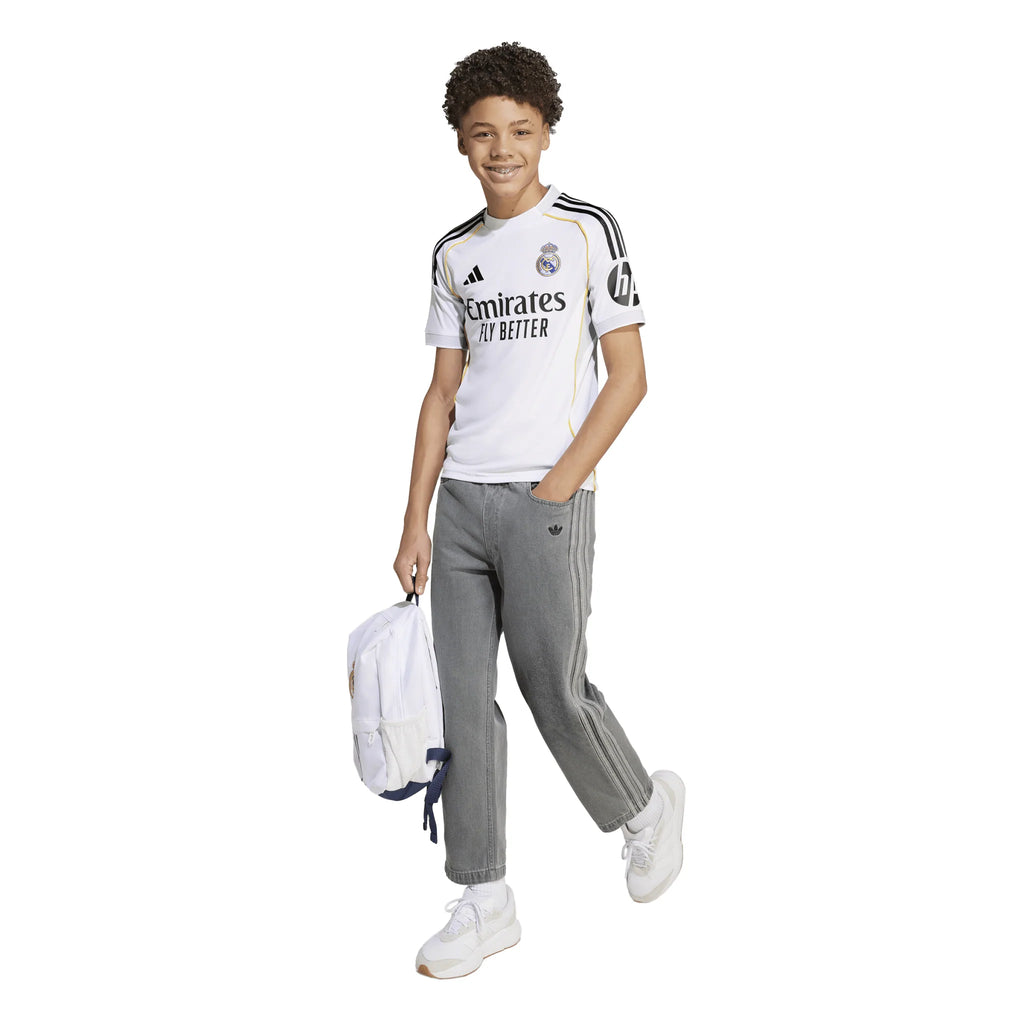 adidas Real Madrid Home Youth Soccer Jersey 25 26 White