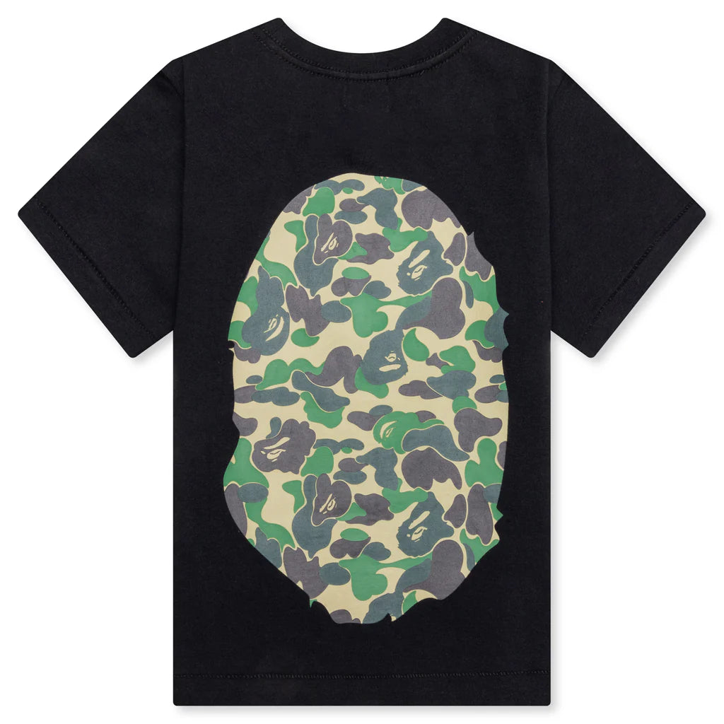 Kids ABC Camo Big Ape Head Tee Black Green