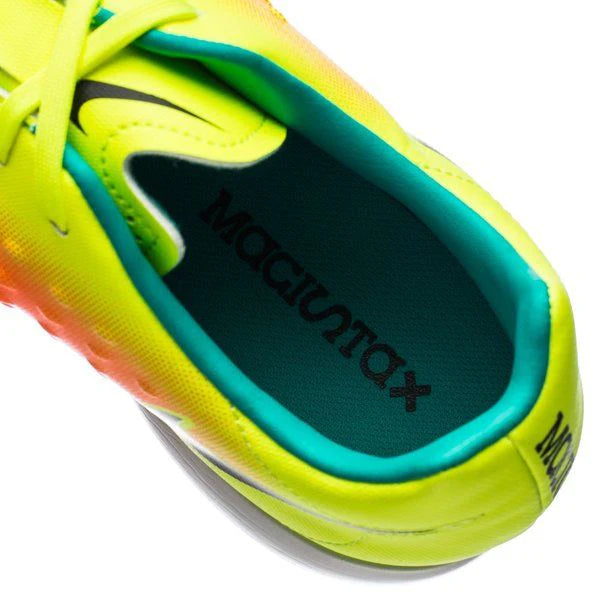 Nike Magista Onda II IC Indoor Soccer Shoes Volt Black Orange Clear Jade