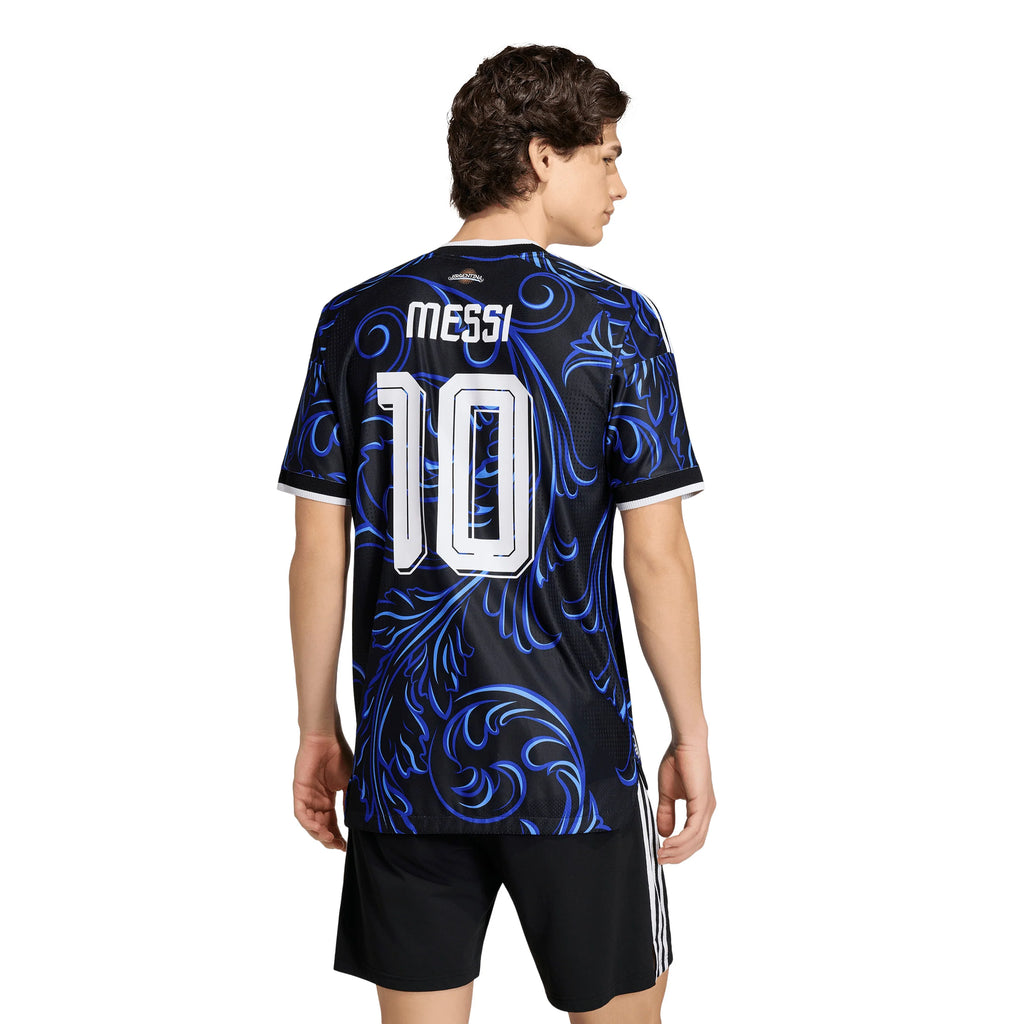 adidas Argentina Away Authentic Messi Mens Soccer Jersey 2026 Black Blue