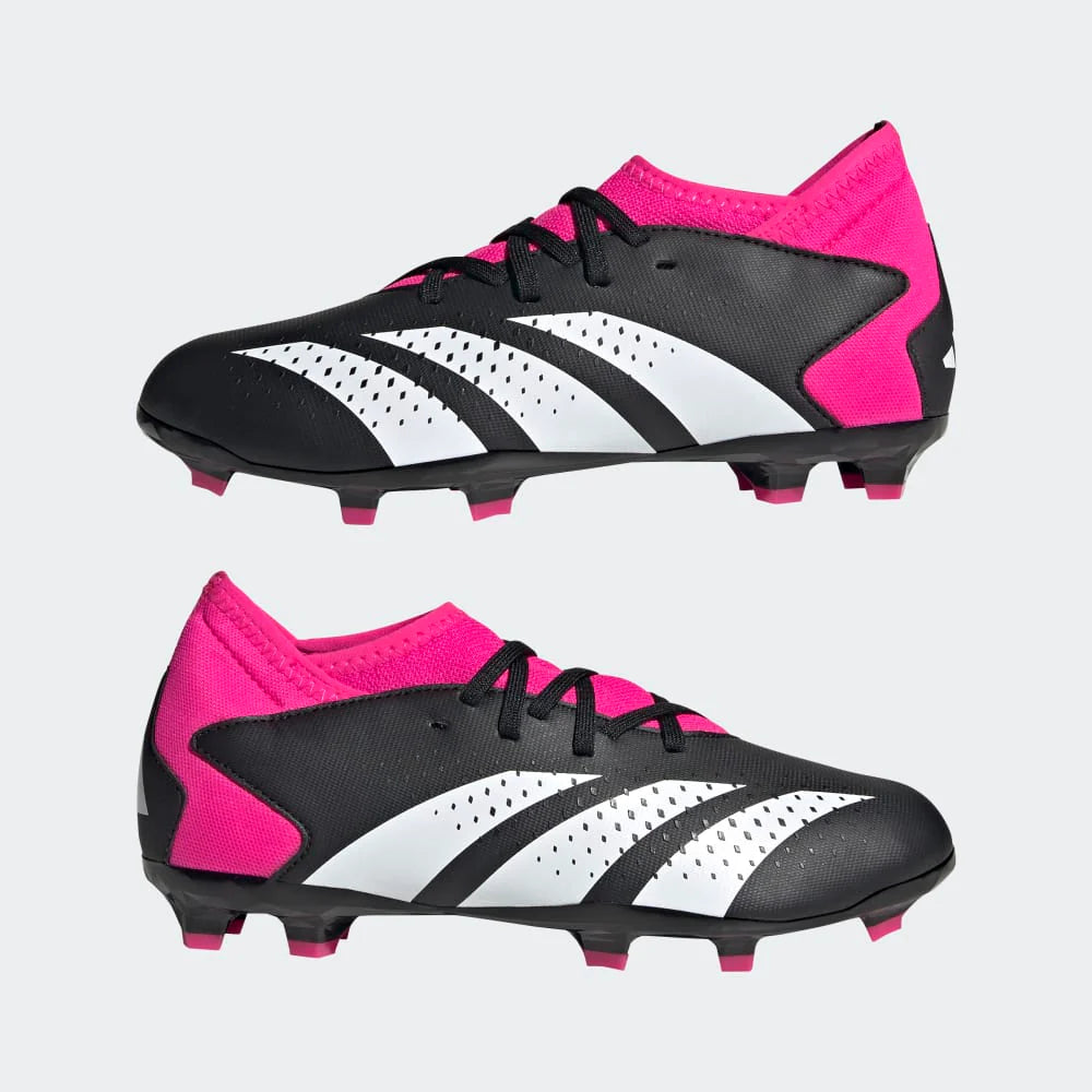 adidas Kids Predator Accuracy3 J FG Firm Ground Soccer Cleats Black Pink