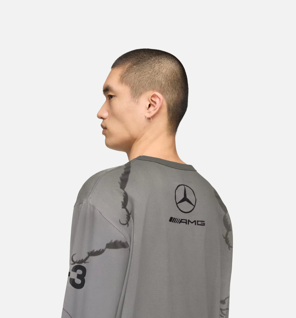 Mercedes Wolf Graphic Mens Long Sleeve Shirt Black