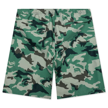 Woodland Camo Beach Shorts Olive Drab
