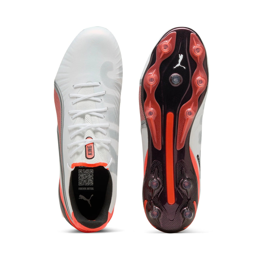 PUMA King Ultimate FG AG Firm Multi Ground Soccer Cleats White Silver