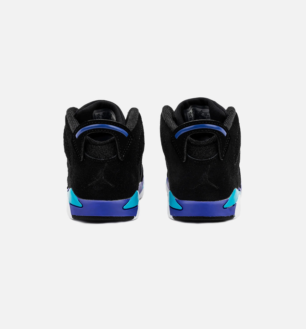 Air Jordan 6 Retro Aqua Infant Toddler Lifestyle Shoe Black Aquatone Bright Concord