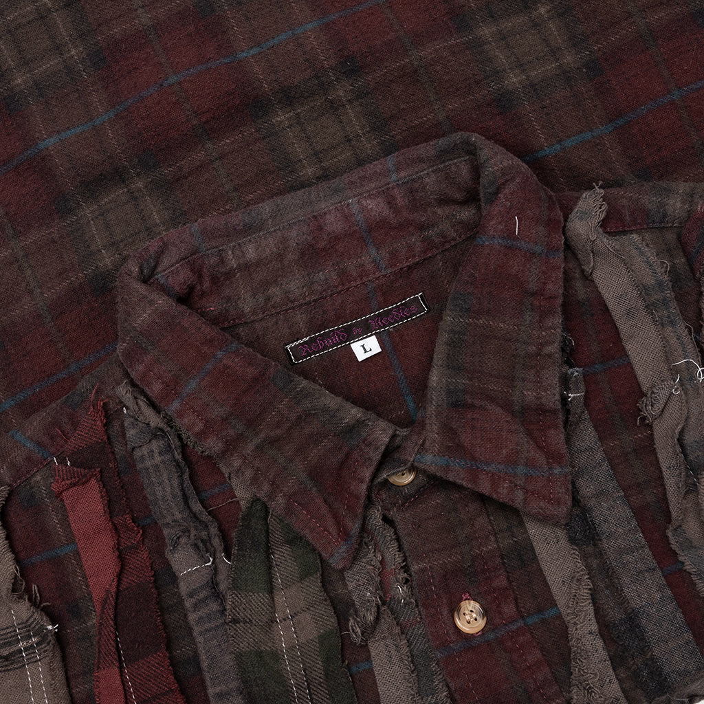 Over Dyed Ribbon Shirt Brown