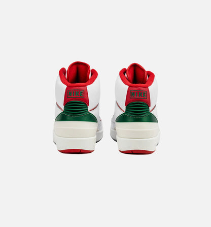 Air Jordan 2 Retro Italy Mens Lifestyle Shoe White Fire Red