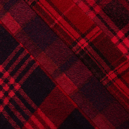 Flannel Shirt 7 Cuts Shirt Over Dye Red