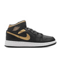 Air Jordan 1 Mid GS Black Metallic Gold White