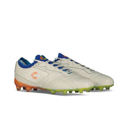 Charly Tyrian LT FG Firm Ground Soccer Cleats White Blue Orange