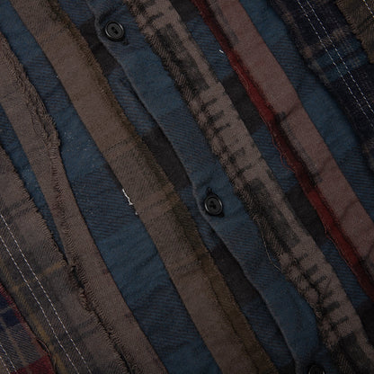 Over Dyed Ribbon Wide Shirt Brown