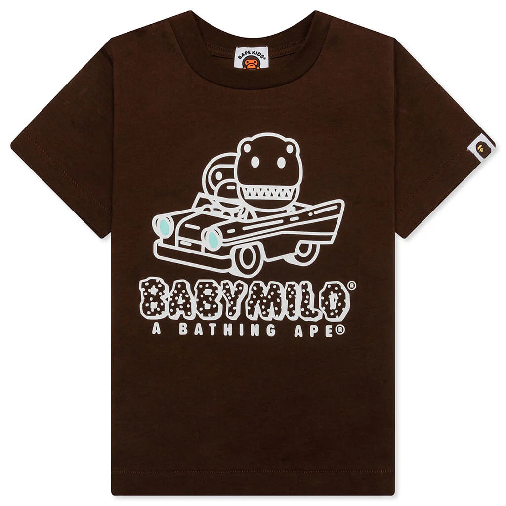 Kids Milo Dinosaurs Reflector Print Tee Brown
