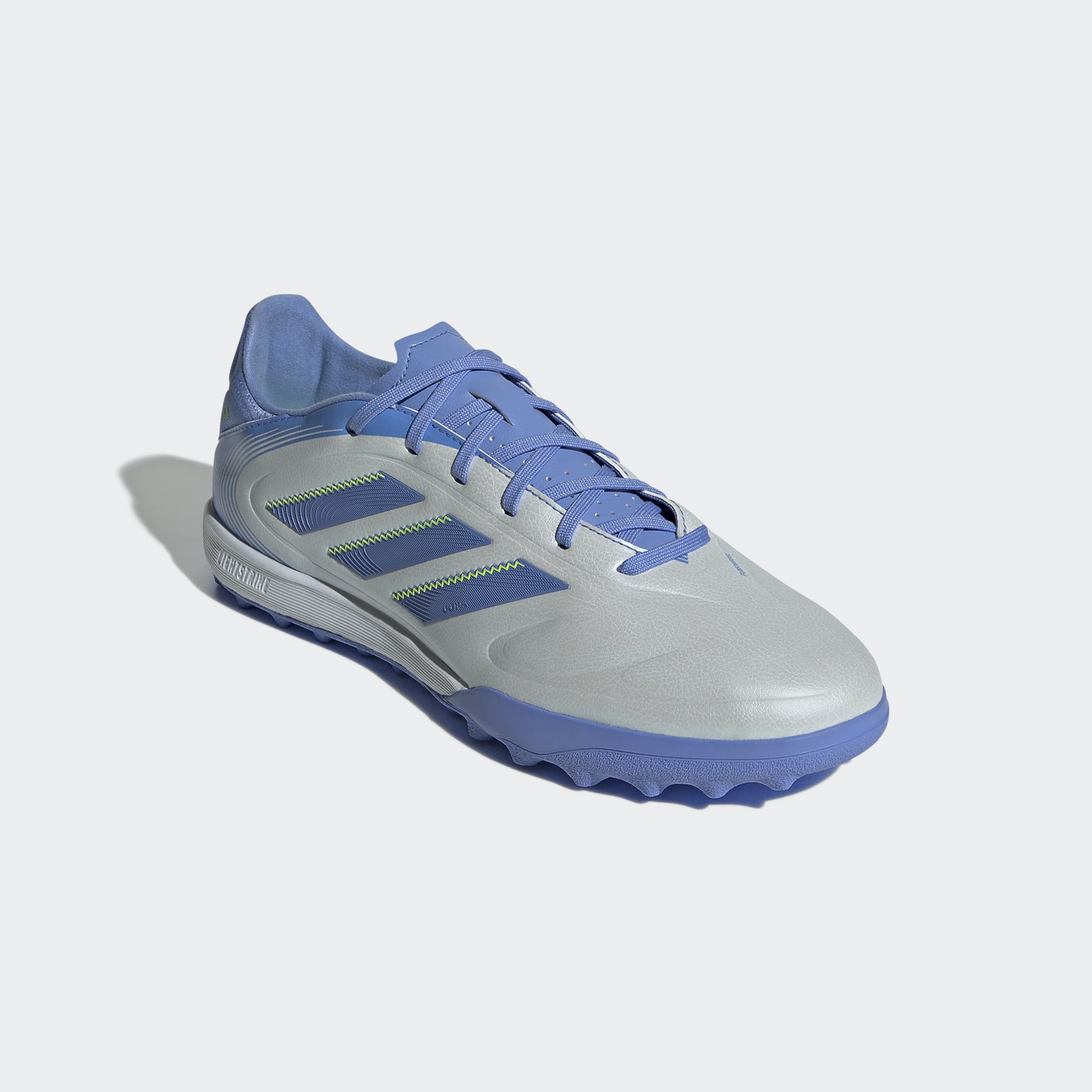 adidas Copa Pure 3 League Turf Soccer Cleats Halo Blue Blue Fusion Lucid Lemon