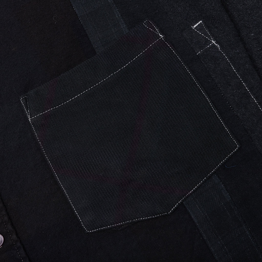 Over Dye 7 Cuts Wide Shirt Black