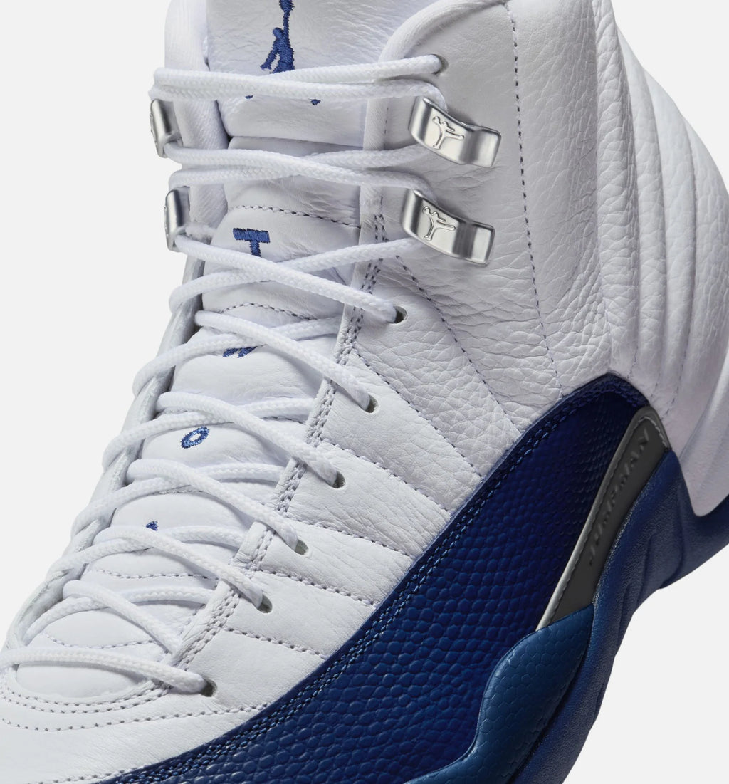 Air Jordan 12 Retro French Blue Mens Lifestyle Shoe White French Blue Metallic Silver Varsity Red