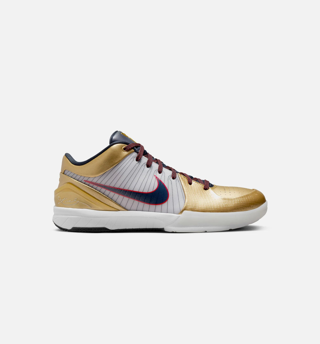 Kobe IV Protro Mens Lifestyle Shoe White Dark Obsidian Varsity Red Metallic Gold Limit One Per Customer