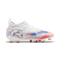 PUMA Future 8 Match FG AG Firm Multi Ground Kids Soccer Cleats White Black