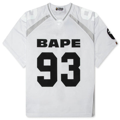Line Camo Jacquard Relaxed Fit Football Jersey White