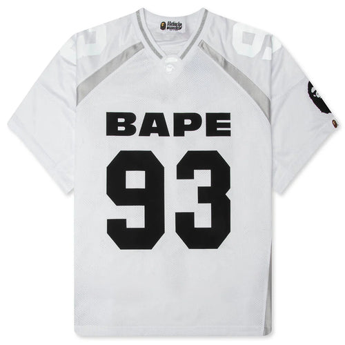Line Camo Jacquard Relaxed Fit Football Jersey White