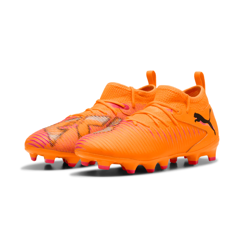 PUMA Future 8 Match FG AG Youth Soccer Cleats Orange Black