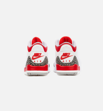 Air Jordan 3 OG Fire Red Mens Lifestyle Shoe White Red