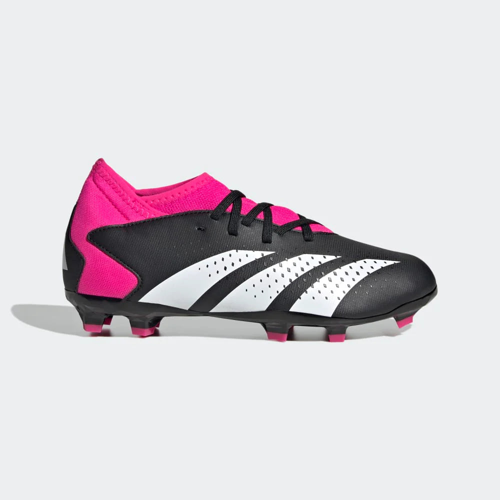 adidas Kids Predator Accuracy3 J FG Firm Ground Soccer Cleats Black Pink