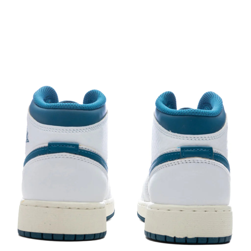 Air Jordan 1 Mid SE GS White Industrial Blue Sail