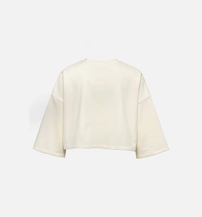 Puma Rihanna Fenty Cropped Crew Neck T Shirt Womens Vanilla Ice
