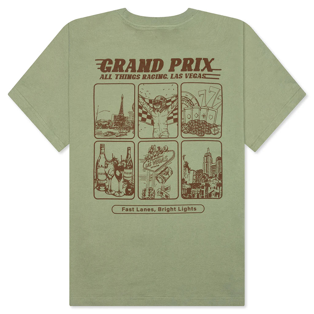 Vegas Racer Comic Tee Oil Green DNML