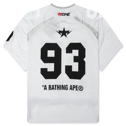Line Camo Jacquard Relaxed Fit Football Jersey White