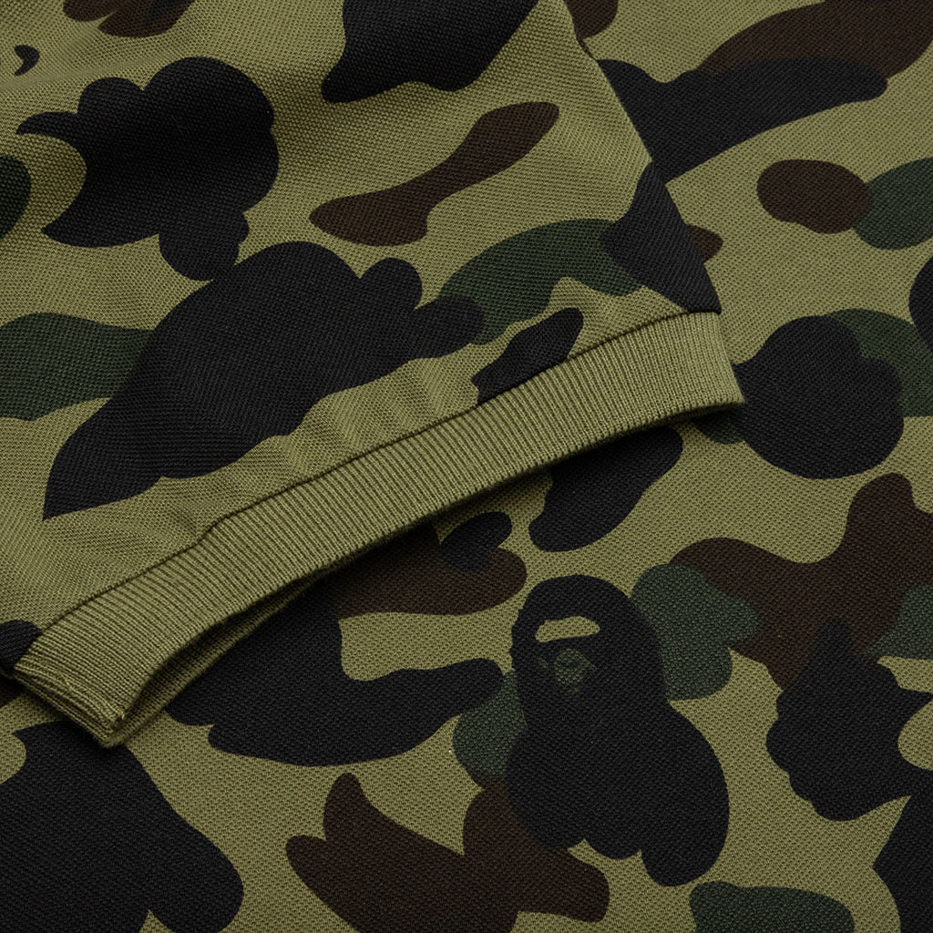 1st Camo One Point Relaxed Fit Polo Green