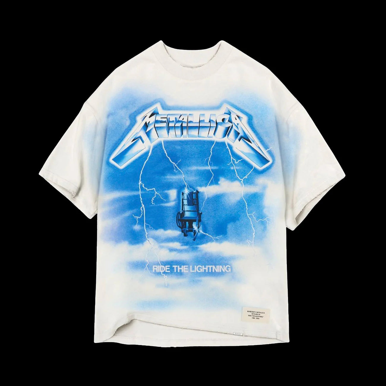 Represent Metallica Ride The Lightning T Shirt Flat White