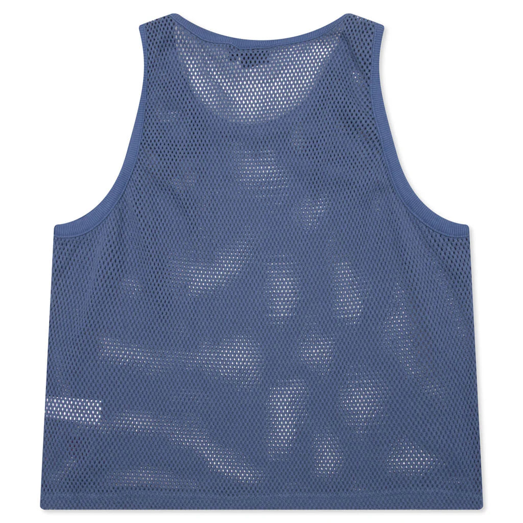 Cotton Big Mesh Tank Navy