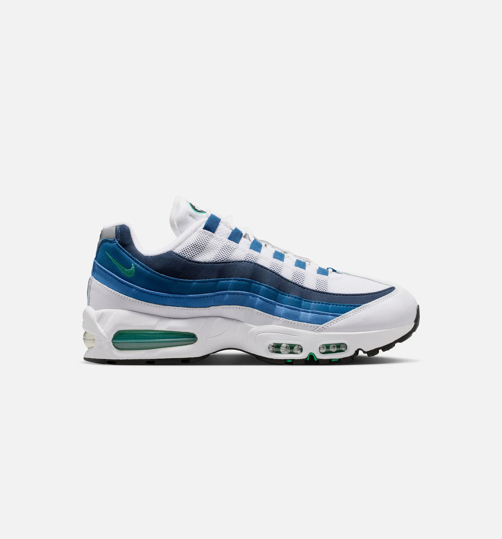 Air Max 95 Big Bubble Slate Mens Lifestyle Shoe White Emerald Green Lake Blue