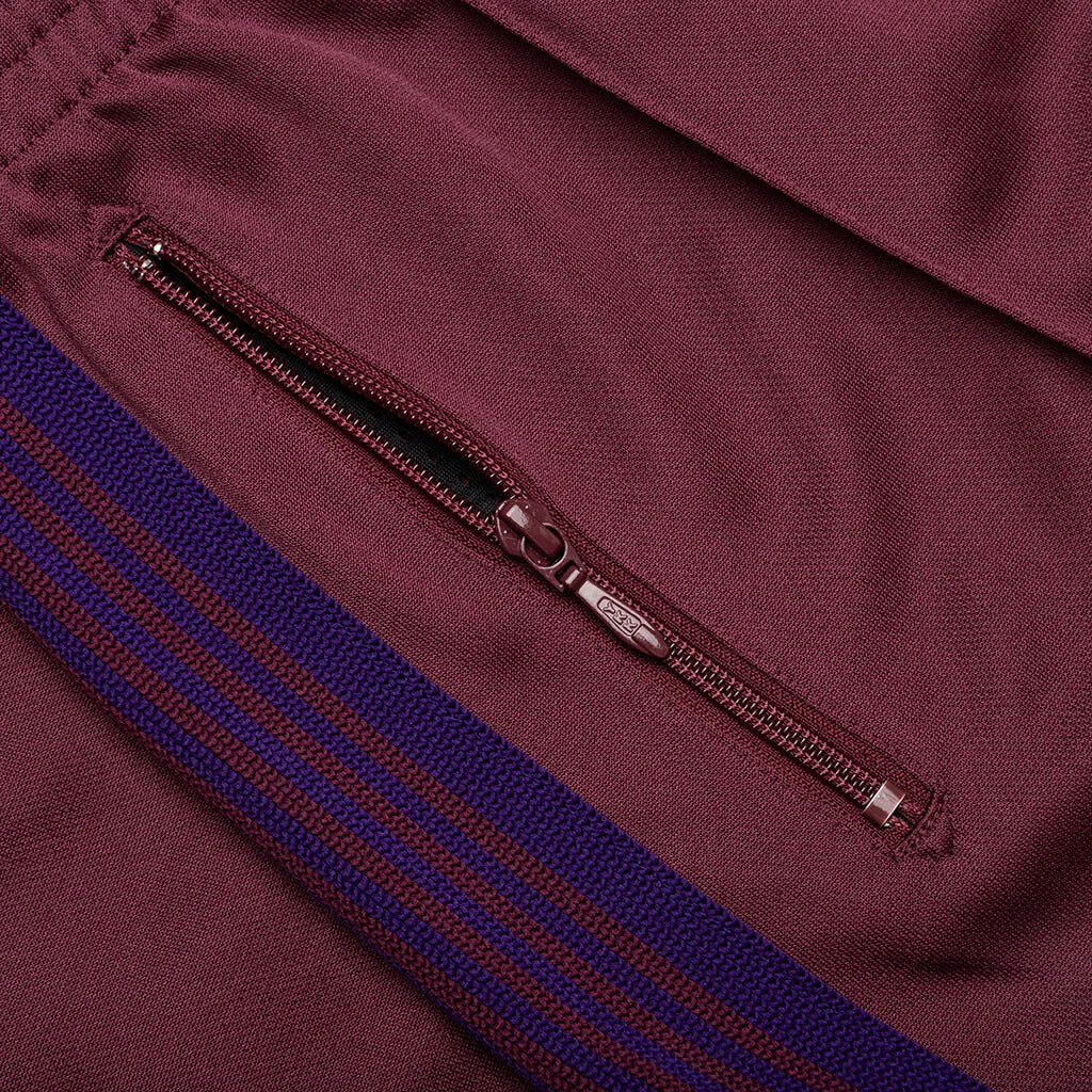 Track Pant Poly Smooth Wine