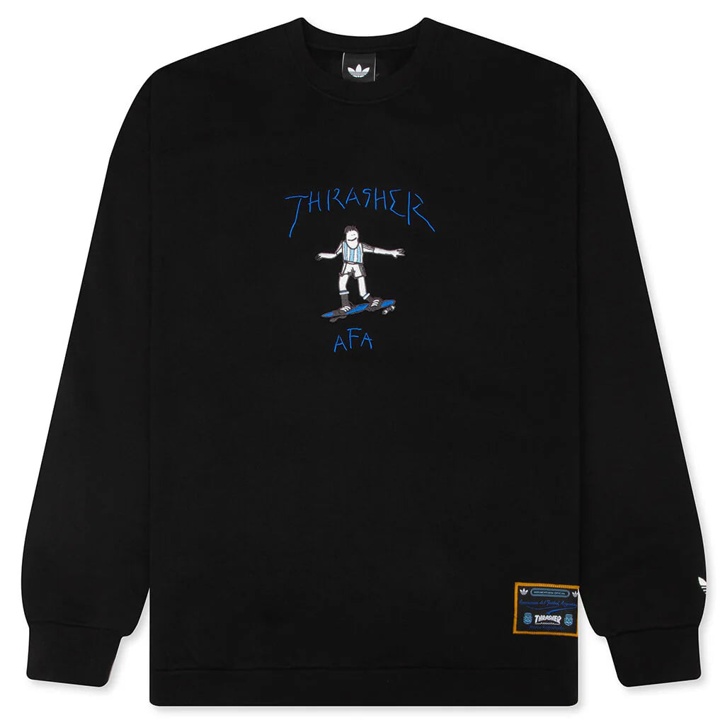 adidas Originals x Thrasher x AFA Argentina Crewneck 2 Black