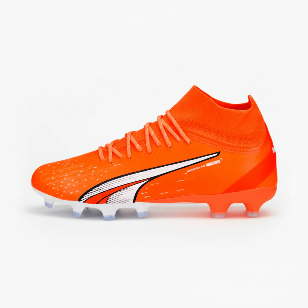 PUMA Ultra Pro FG AG Firm Ground Soccer Cleats Ultra Orange White Blue Glimmer