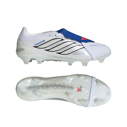 adidas Predator Pro Fold Over Tongue FG Firm Ground Mens Soccer Cleats White Zero Metallic Blue