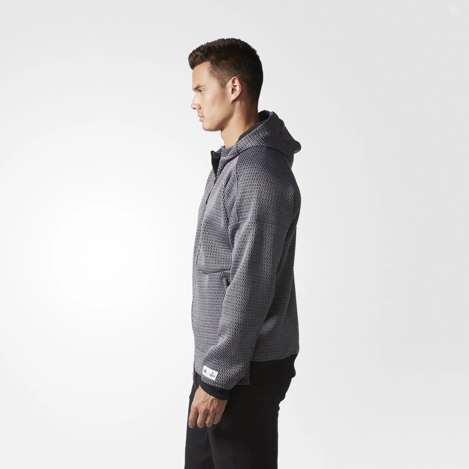 Reigning Champ X adidas Spacer Zne Hoodie Mens Grey Black