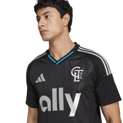 adidas Mens Charlotte FC Away Jersey 25 26 Black