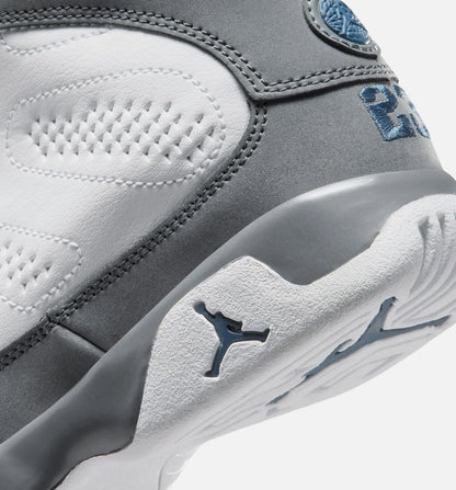 Air Jordan 9 Retro Flint Grey and French Blue Preschool Lifestyle Shoe White French Blue Flint Grey