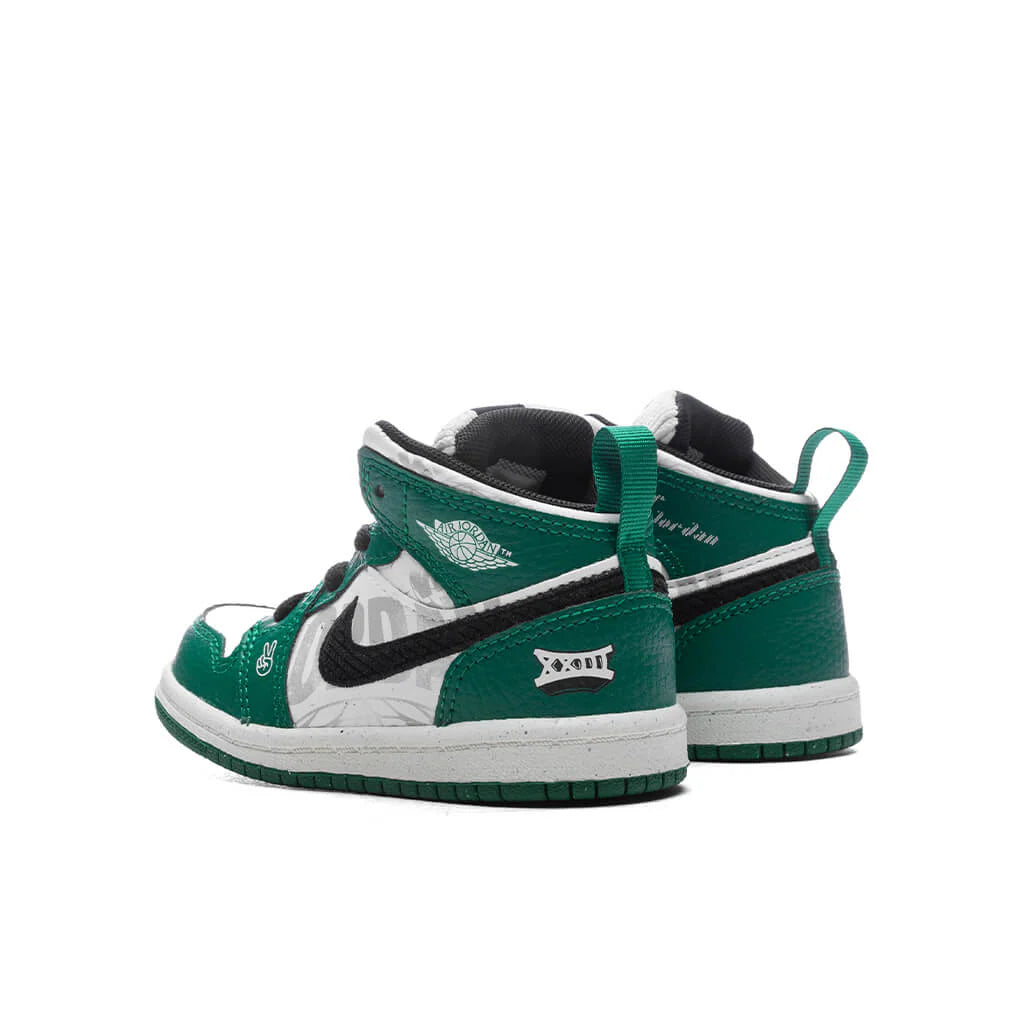 Jordan 1 Mid SE TD Pine Green Sail Black Team Orange