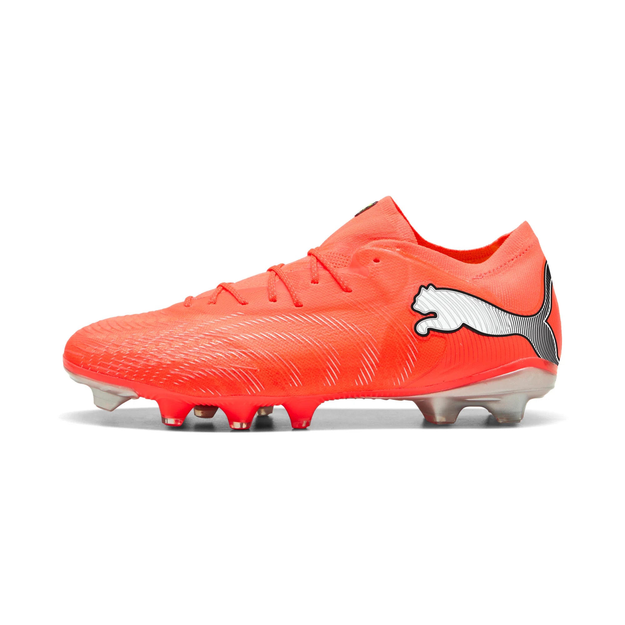 PUMA Future 9 Fusion FG AG Firm Multi Ground Mens Soccer Cleats Red White Black