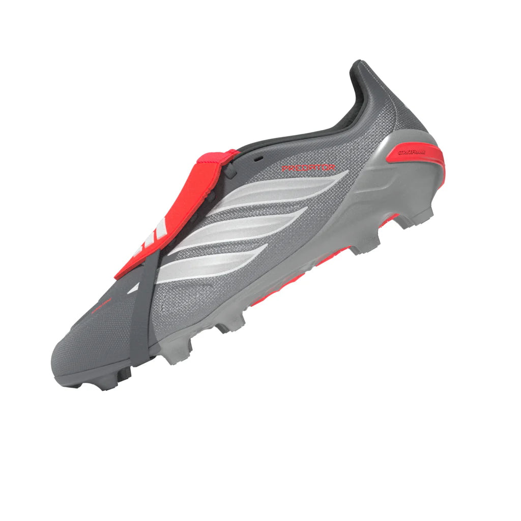 adidas Predator League Fold Over Tongue FG Youth Soccer Cleats Grey Red