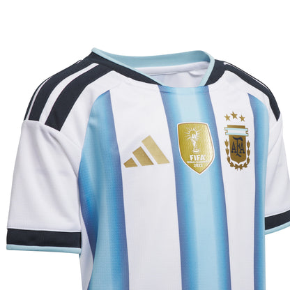 adidas Argentina Home Youth Soccer Mini Kit Set 26 White Blue