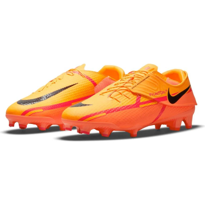 Nike Phantom GT2 Academy Flyease FG Firm Ground Soccer Cleats Orange Black