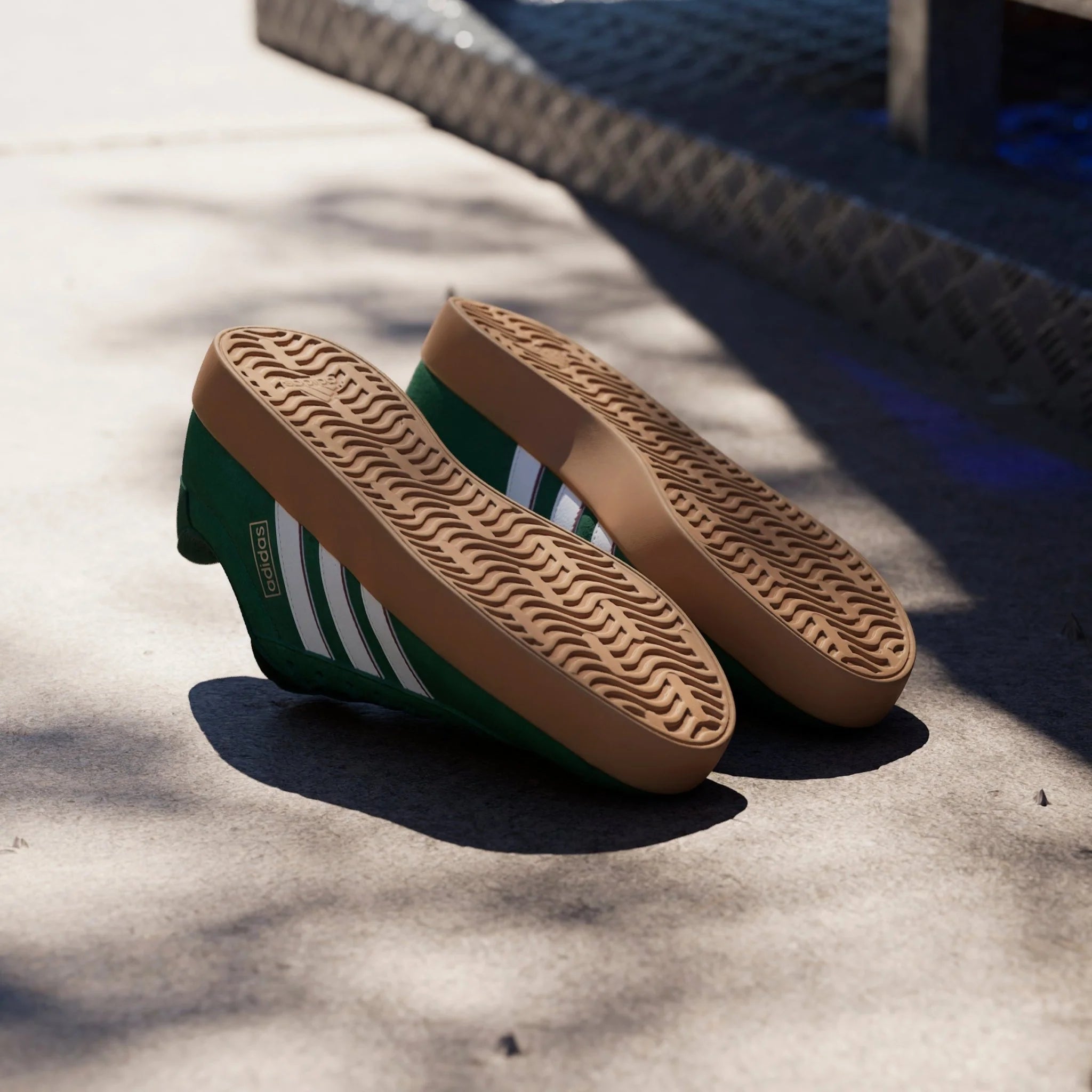 adidas VL Court 30 Shoes Dark Green White Collegiate Burgundy