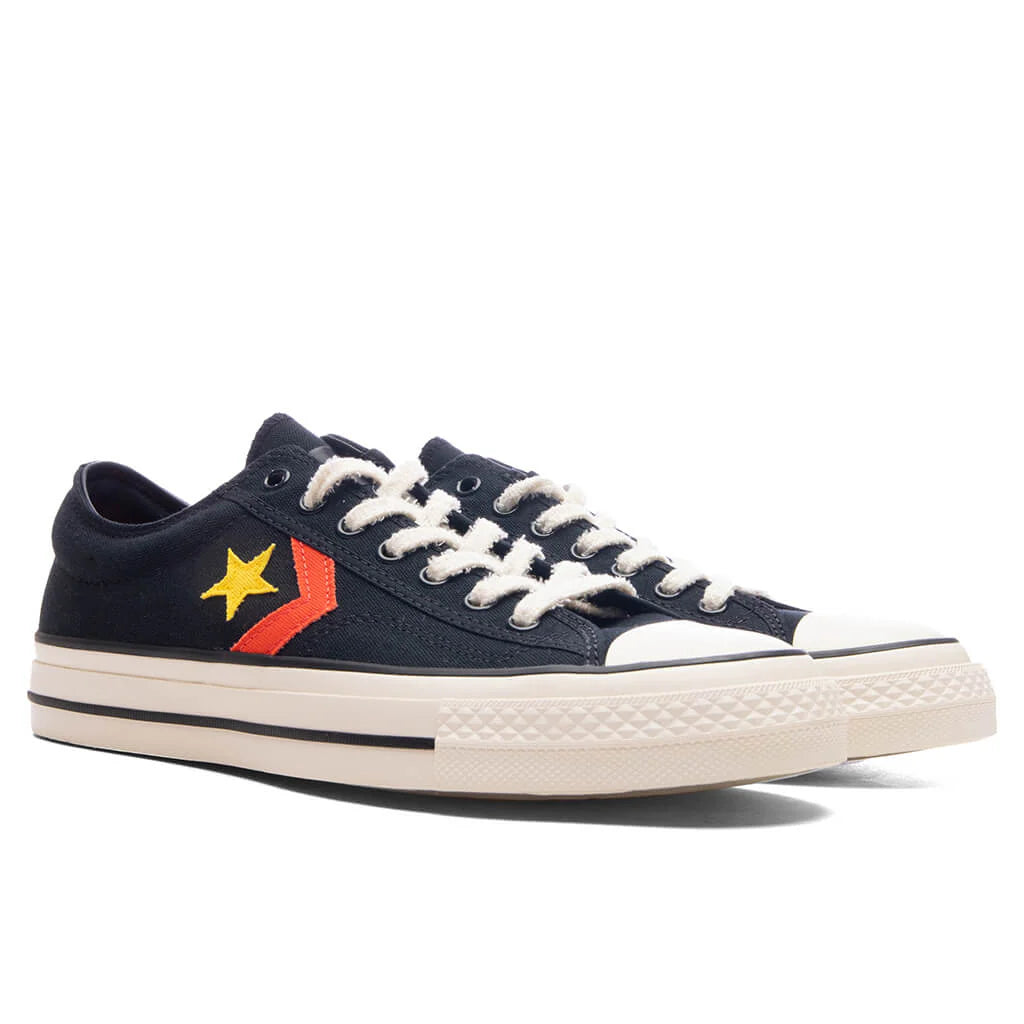 Converse x Daily Paper Star Player 76 Ox Black Fern Green Cyber Yellow