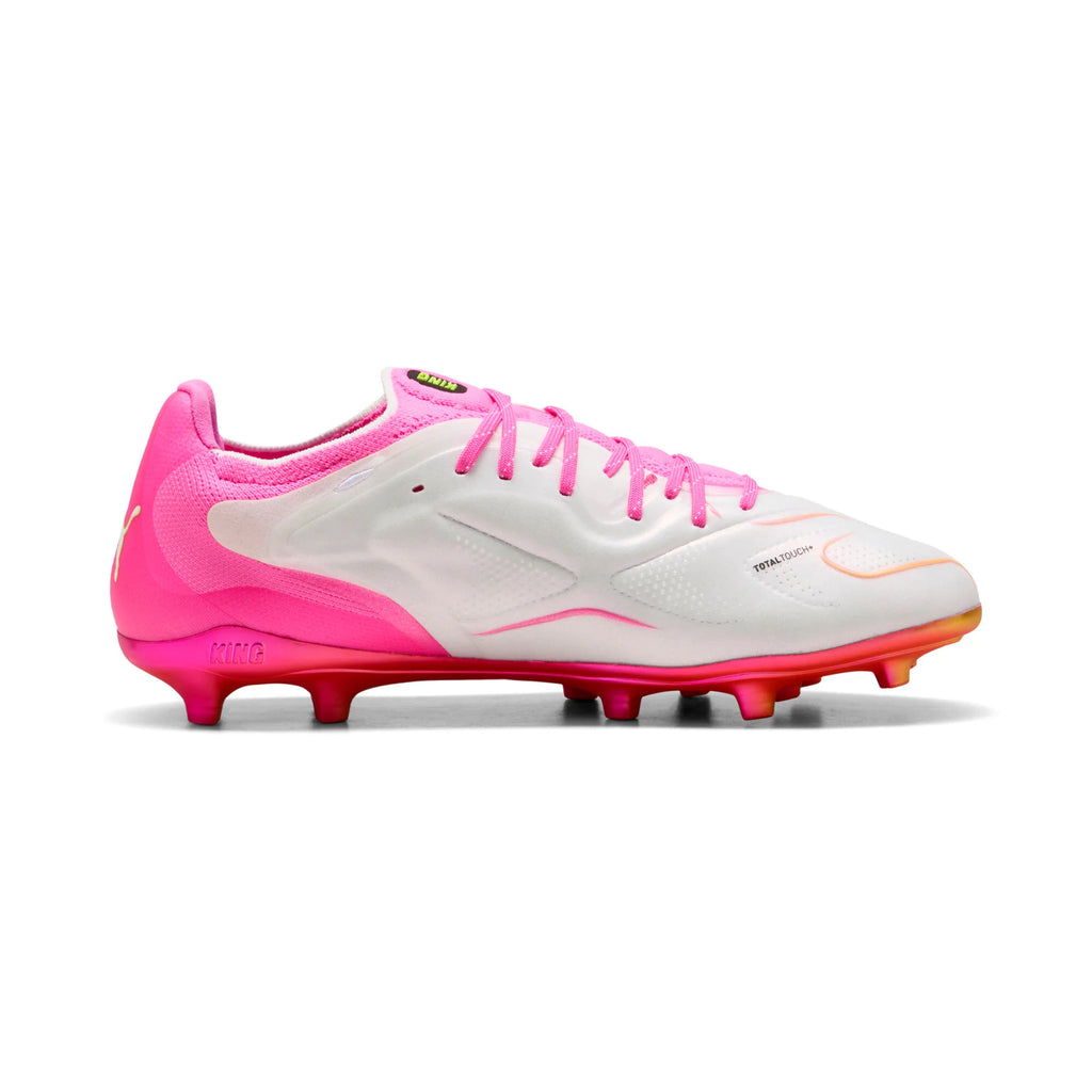 PUMA King 20 Ultimate FG AG Firm Ground Artificial Ground Mens Soccer Cleats White Pink Aqua